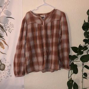 XXL ORANGE FLOWY FLANNEL